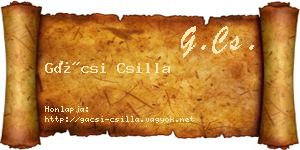 Gácsi Csilla névjegykártya