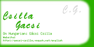 csilla gacsi business card